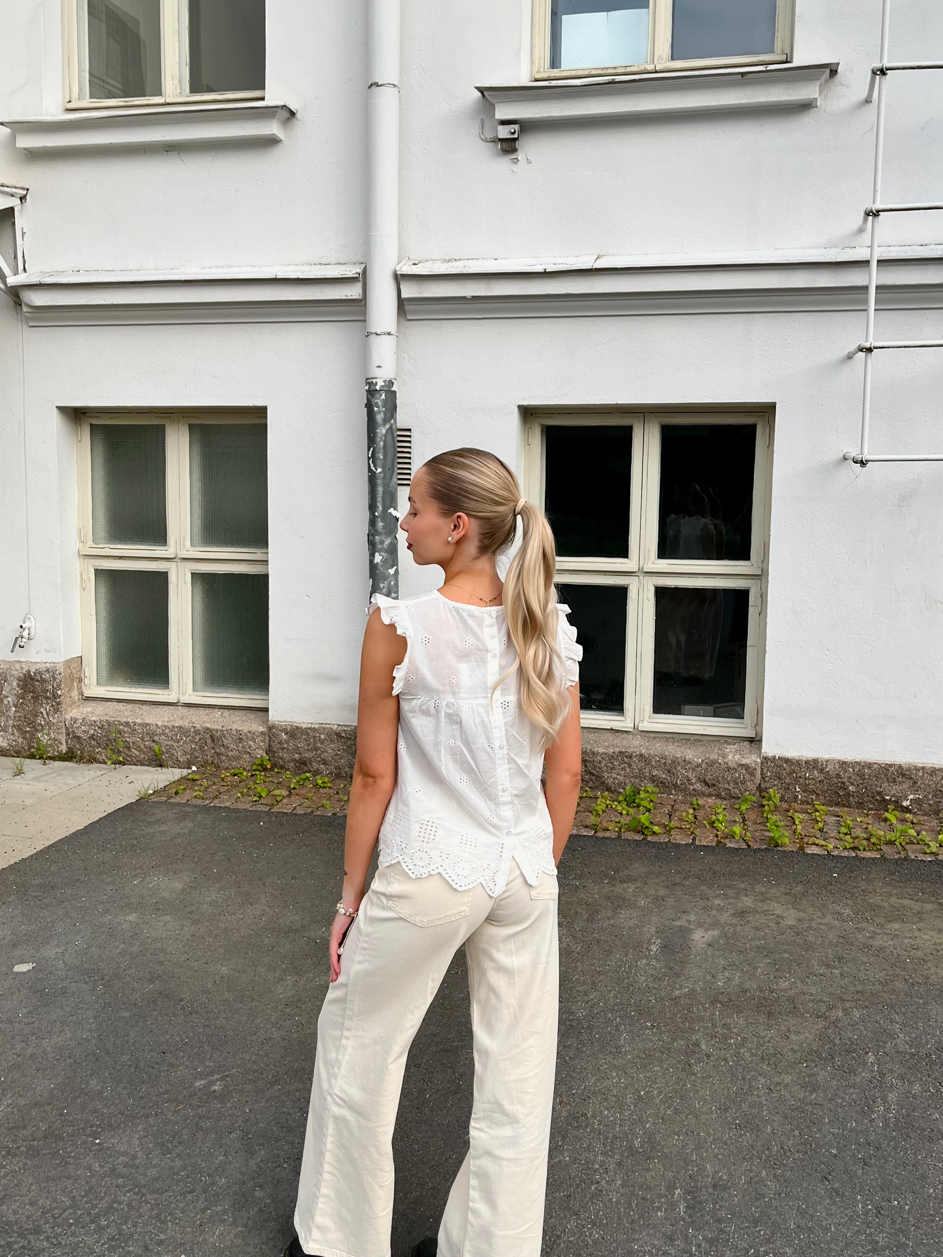 ONLMADISON BLUSH HW Wide Jeans - Beige